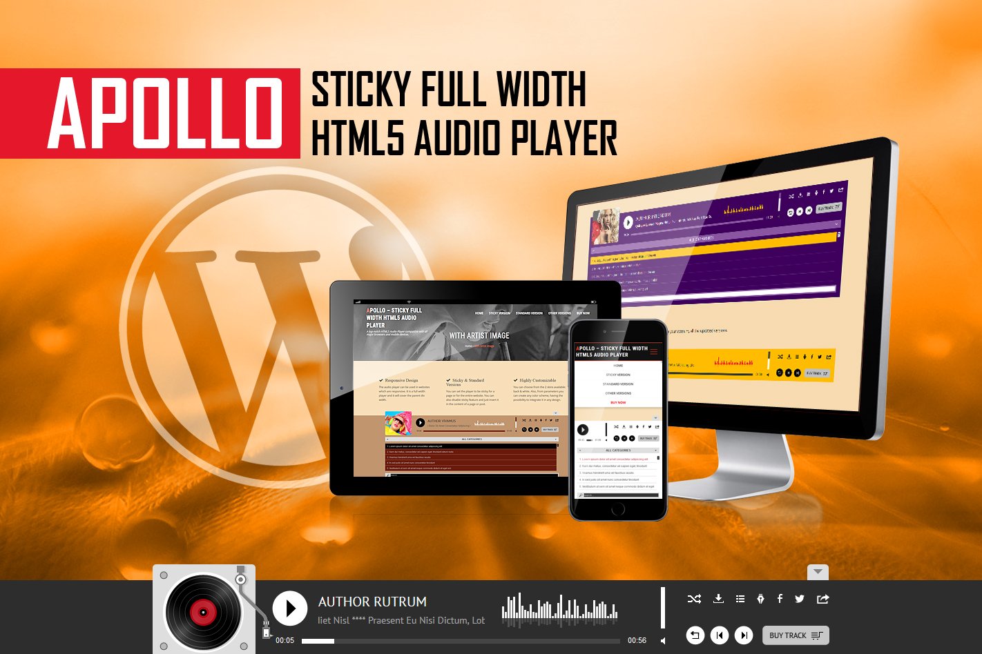 Apollo – Sticky Full Width Html5 Audio Player