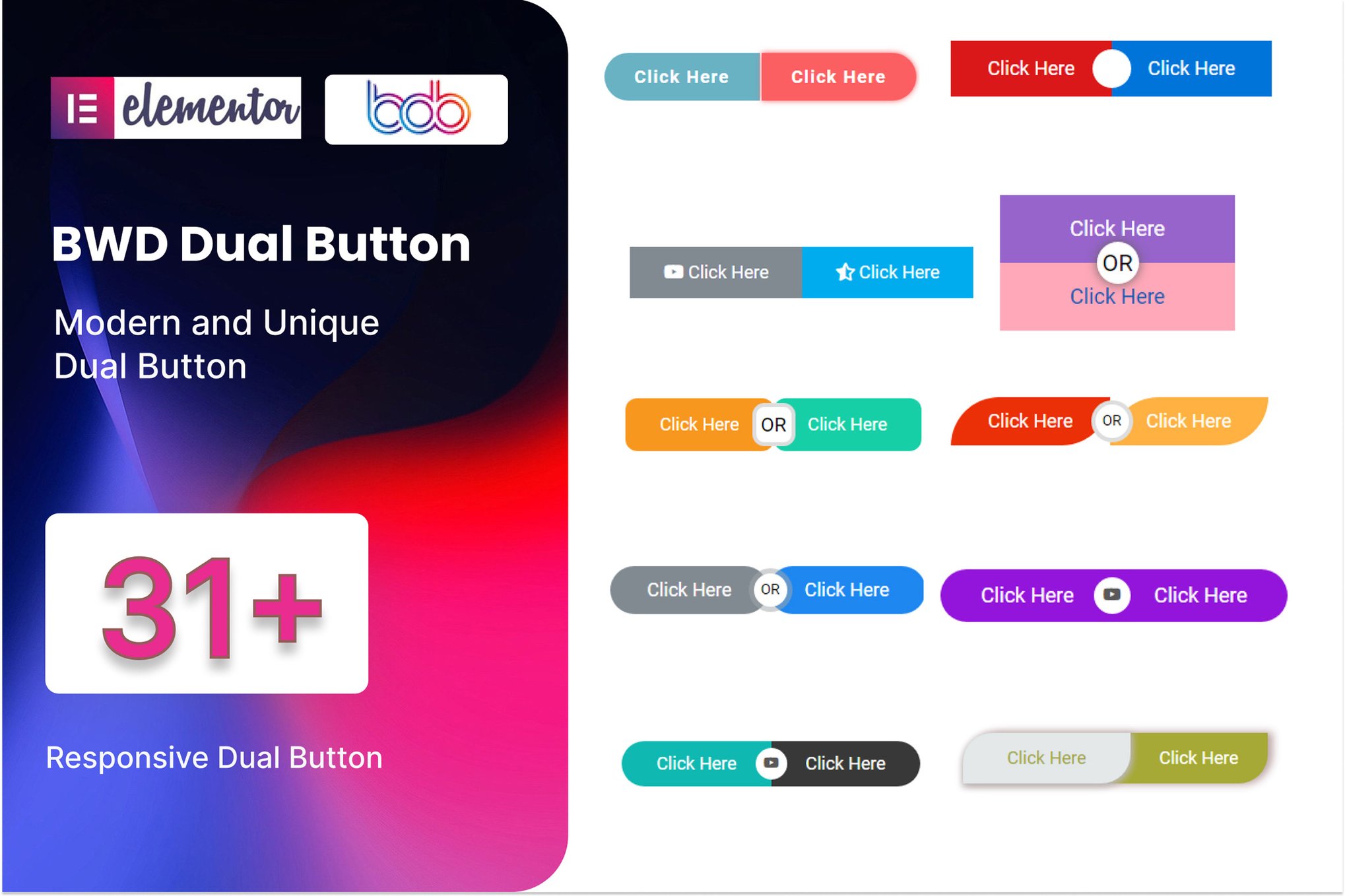 Bwd Dual Button Addon For Elementor