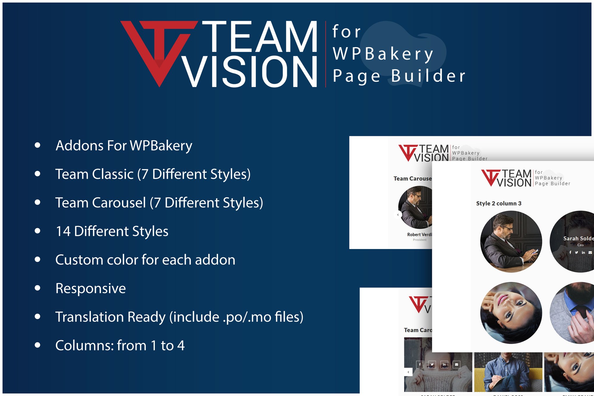Teamvision – Team Addons For Wpbakery Page Builder
