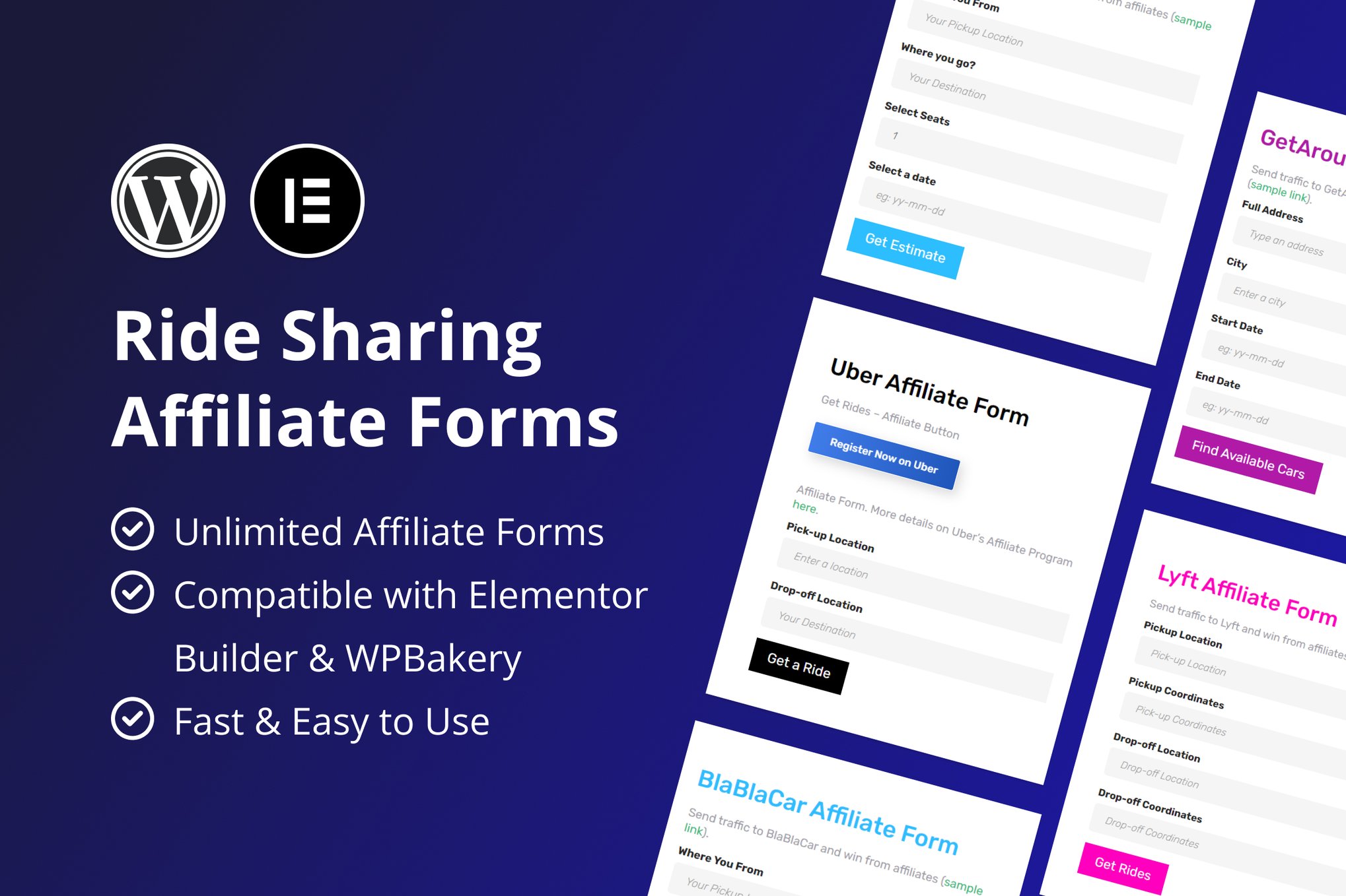 Ride Sharing Affiliate Forms