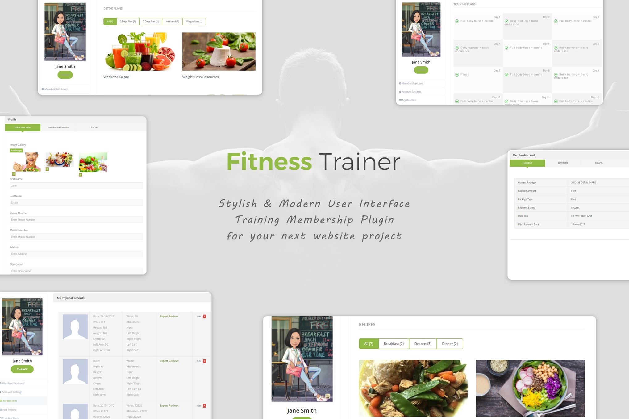 Fitness Trainer- Training Membership Gym Plugin