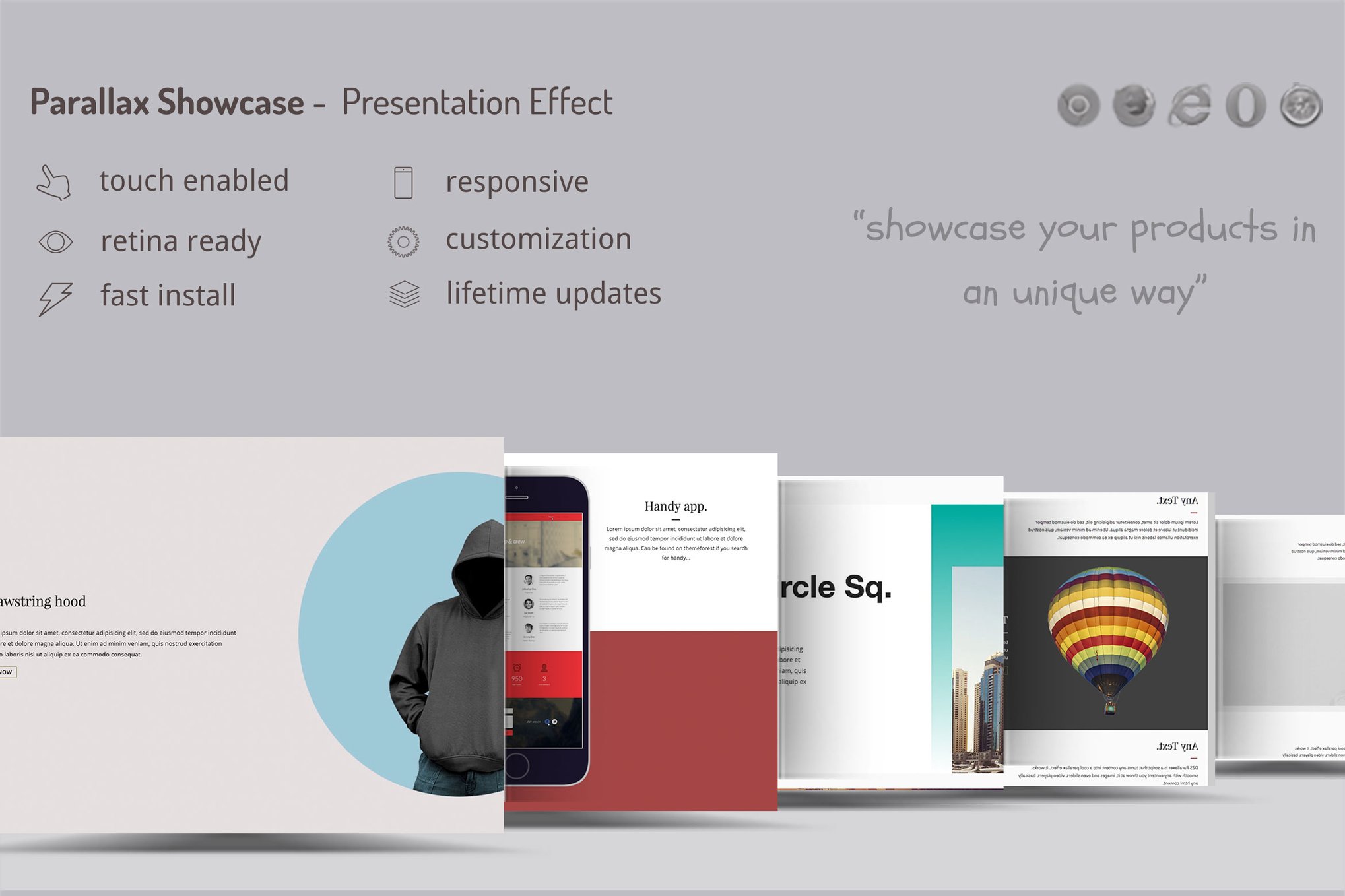 Parallax Showcase Effects – Present Your Products