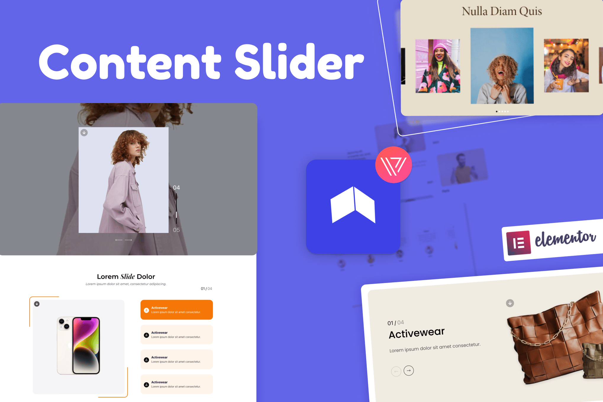 Wiloke Content Slider For Elementor