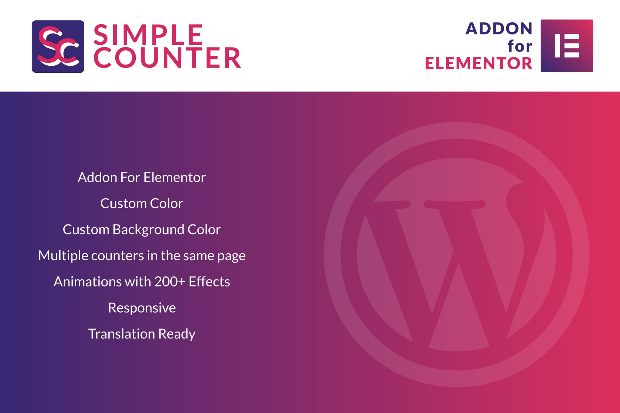 Simple Counter For Elementor Wordpress Plugin