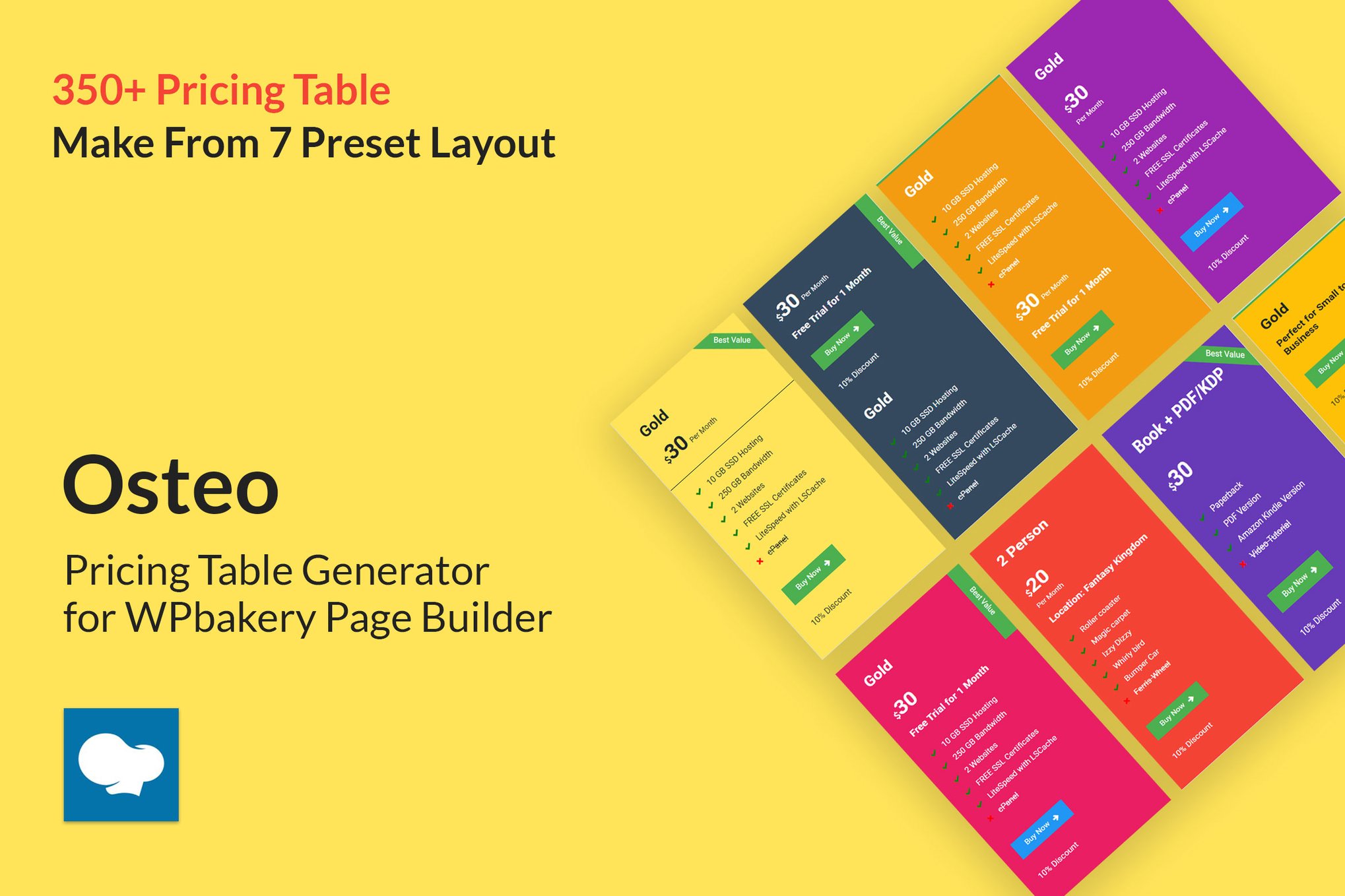 Osteo – Pricing Table For Wpbakery Page Builder