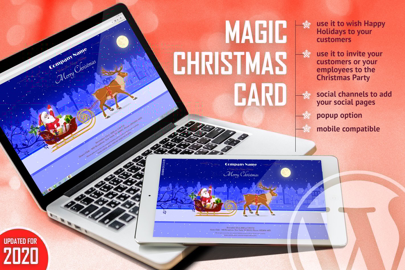 Magic Christmas Card With Animation – Wp Plugin