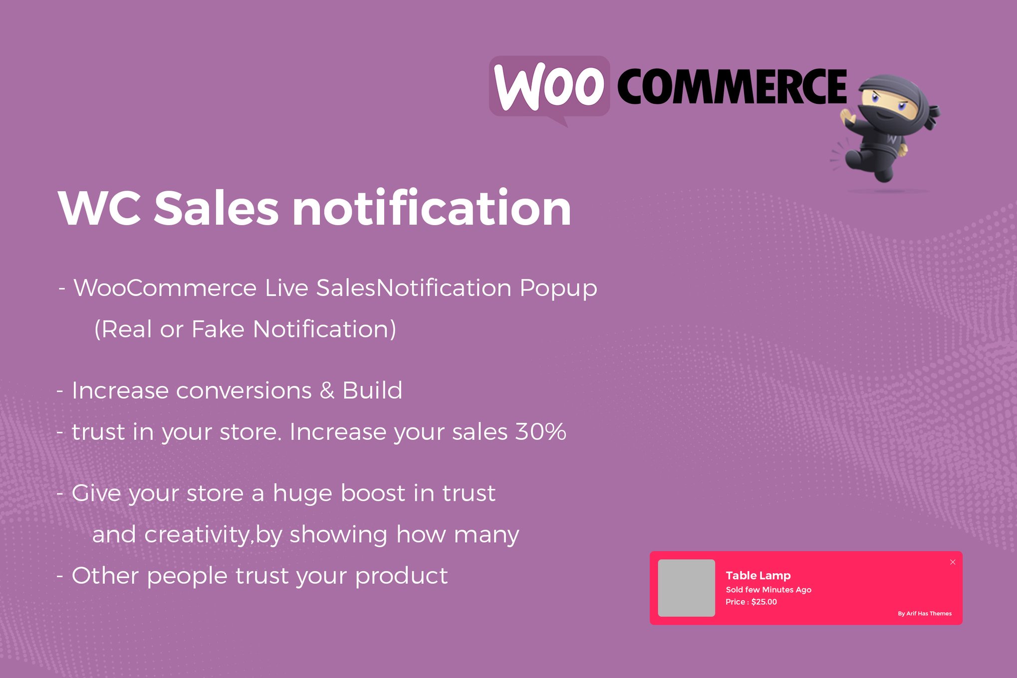 Woocommerce Live Sales Notification Pro