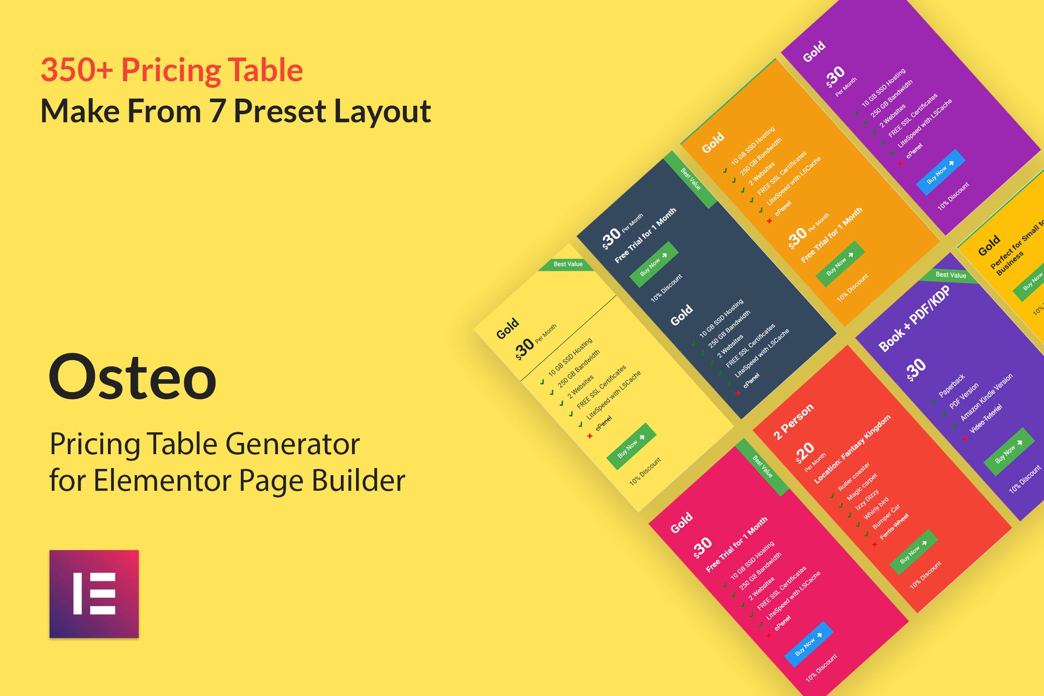 Osteo – Pricing Table For Elementor