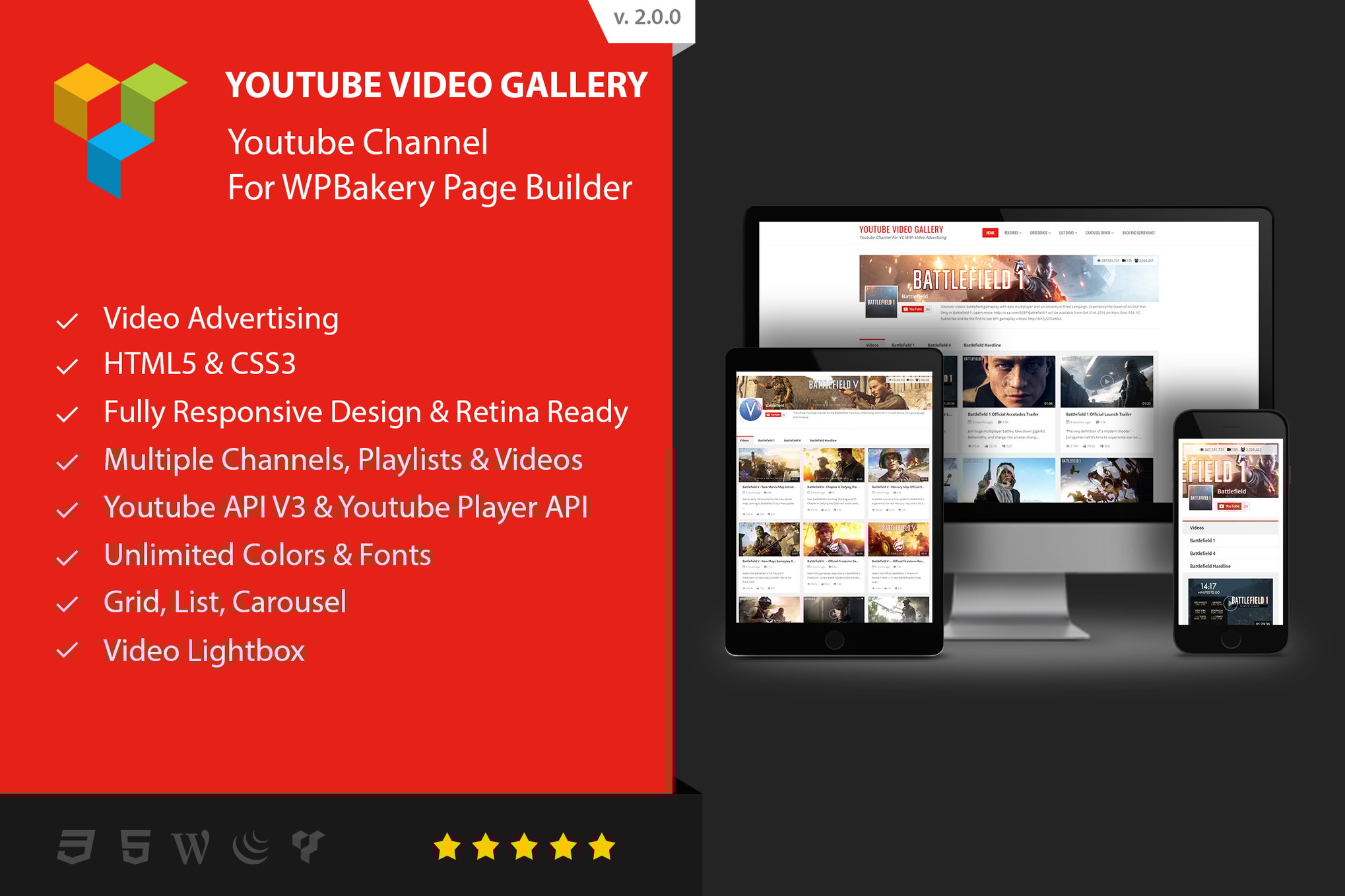 Youtube Gallery – Addon For Wpbakery Page Builder