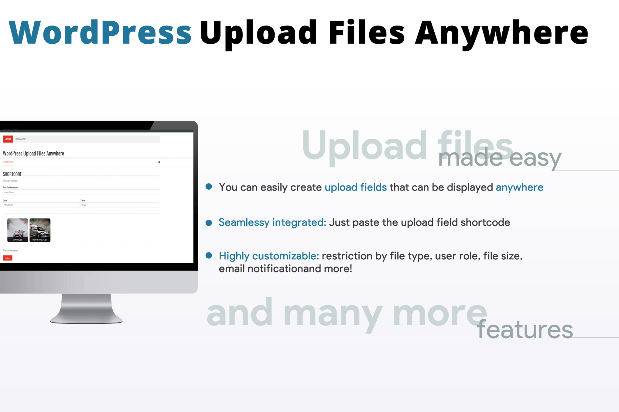 Wordpress Upload Files Anywhere